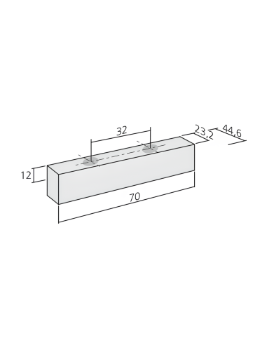 Poignée tirette nicklé mat 70x45