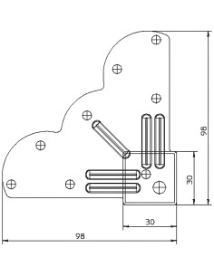 Pied carré acier chromé 30x30 hauteur 150 2