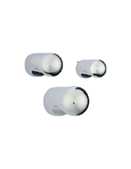 Bouton chromé bout rond diam 18 hauteur 31